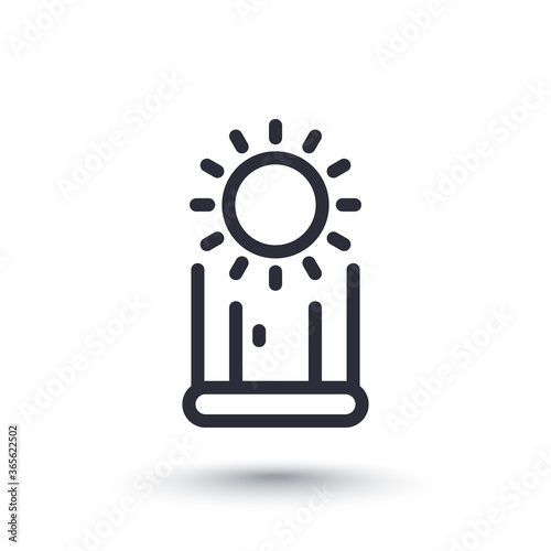 solarium line icon on white