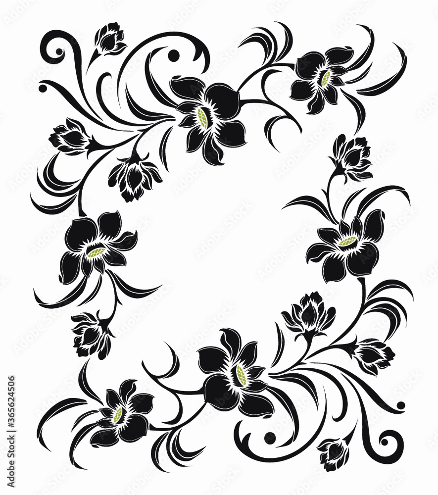 flower motif design element