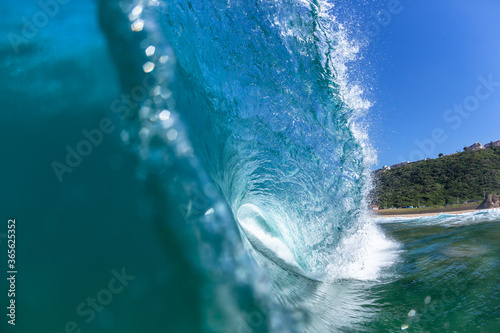 Fototapeta Naklejka Na Ścianę i Meble -  Ocean Wave Hollow Water  Swimming Photo