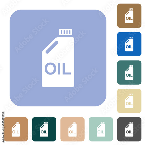 Oil canister rounded square flat icons