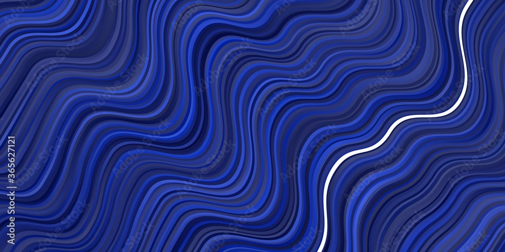 Dark BLUE vector background with bent lines. Brand new colorful illustration with bent lines. Pattern for ads, commercials.