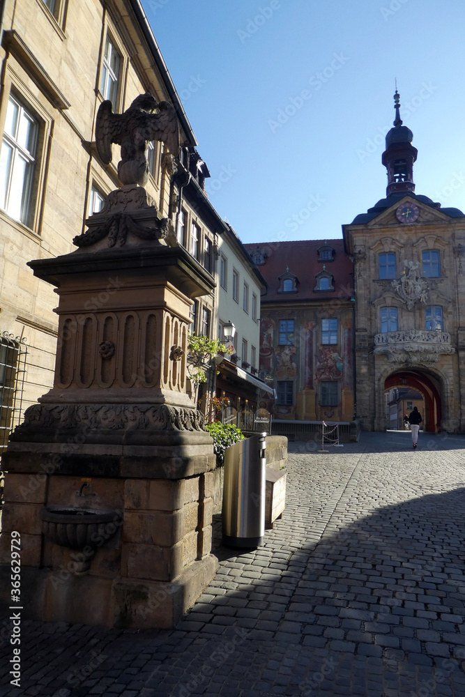 Adlerbrunnen am Alten Rathaus Bamberg