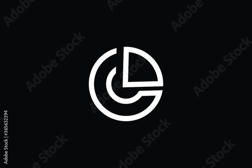 Minimal Innovative Initial CD logo and DC logo. Letter CD DC creative elegant Monogram. Premium Business logo icon. White color on black background