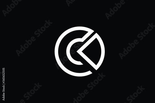 Minimal Innovative Initial CD logo and DC logo. Letter CD DC creative elegant Monogram. Premium Business logo icon. White color on black background
