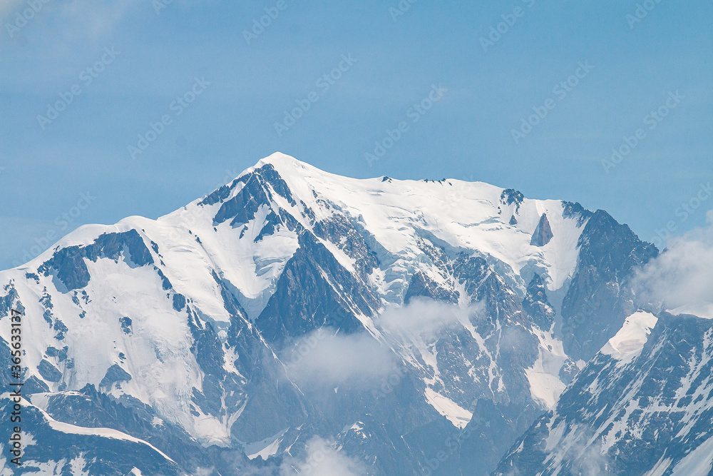 Massif du Mont-Blanc depuis le col du Joly