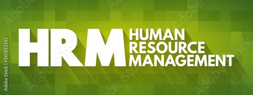 HRM - Human Resource Management acronym, business concept background