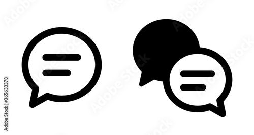 コミュニケーションのアイコンのセット／会話／ビジネス／吹き出し