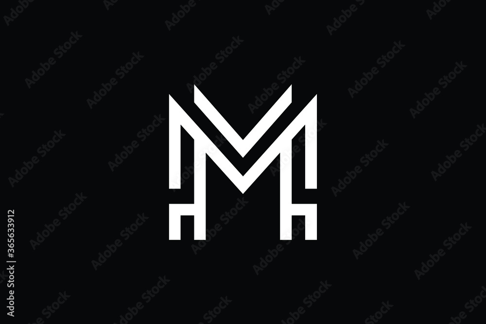 Minimal Innovative Initial M logo and MM logo. Letter M MM creative elegant  Monogram. Premium Business logo icon. White color on black background Stock  Vector