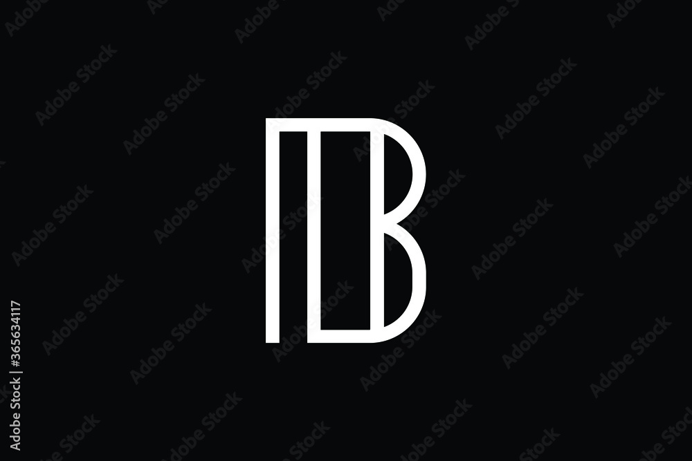 Minimal Innovative Initial B logo and BB logo. Letter B BB creative elegant Monogram. Premium Business logo icon. White color on black background Minimal Innovative Initial B logo and BB logo. Letter B BB creative elegant Monogram. Premium Business logo icon. White color on black background