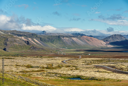 Beautiful landscape view from the vastness of Iceland