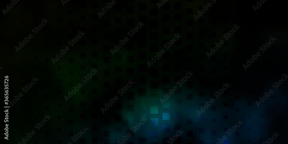 Dark Blue, Green vector backdrop with rectangles. Rectangles with colorful gradient on abstract background. Modern template for your landing page.