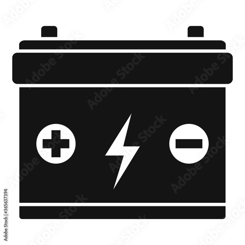 Car electric battery icon. Simple illustration of car electric battery vector icon for web design isolated on white background