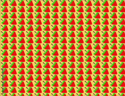 pattern di fragole su sfondo giallo per tovaglia tovaglietta busta sacco shopper