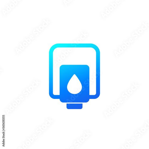 Hand sanitizer, wall dispenser, antibacterial gel icon