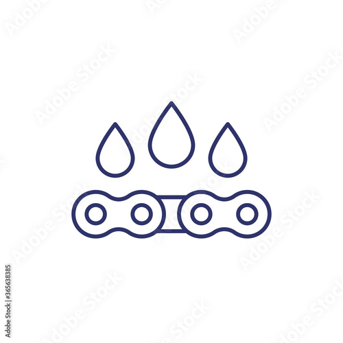 lubricant, oil for chain line icon