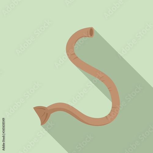 Parasite worm icon. Flat illustration of parasite worm vector icon for web design