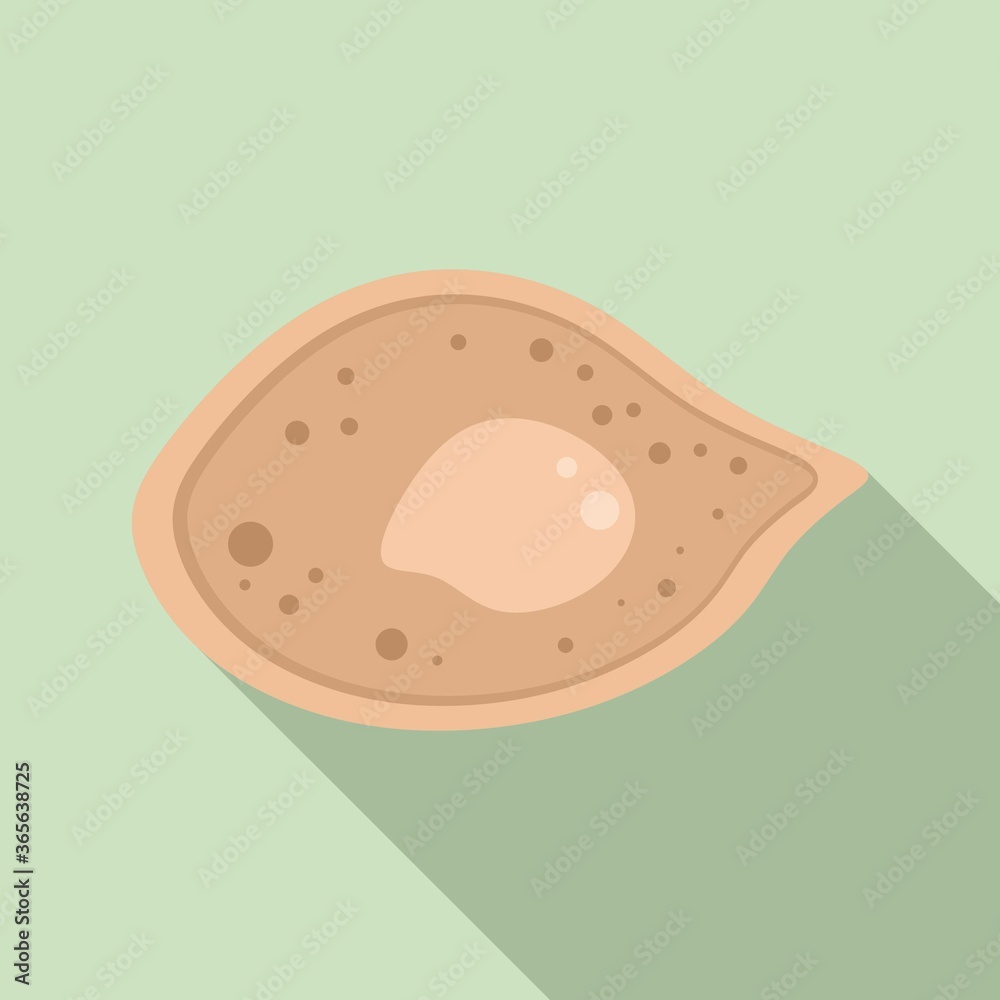 Microscope parasite icon. Flat illustration of microscope parasite vector icon for web design