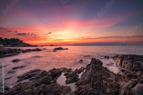 Sunset over Ile Rousse in Corsica © Jon Ingall