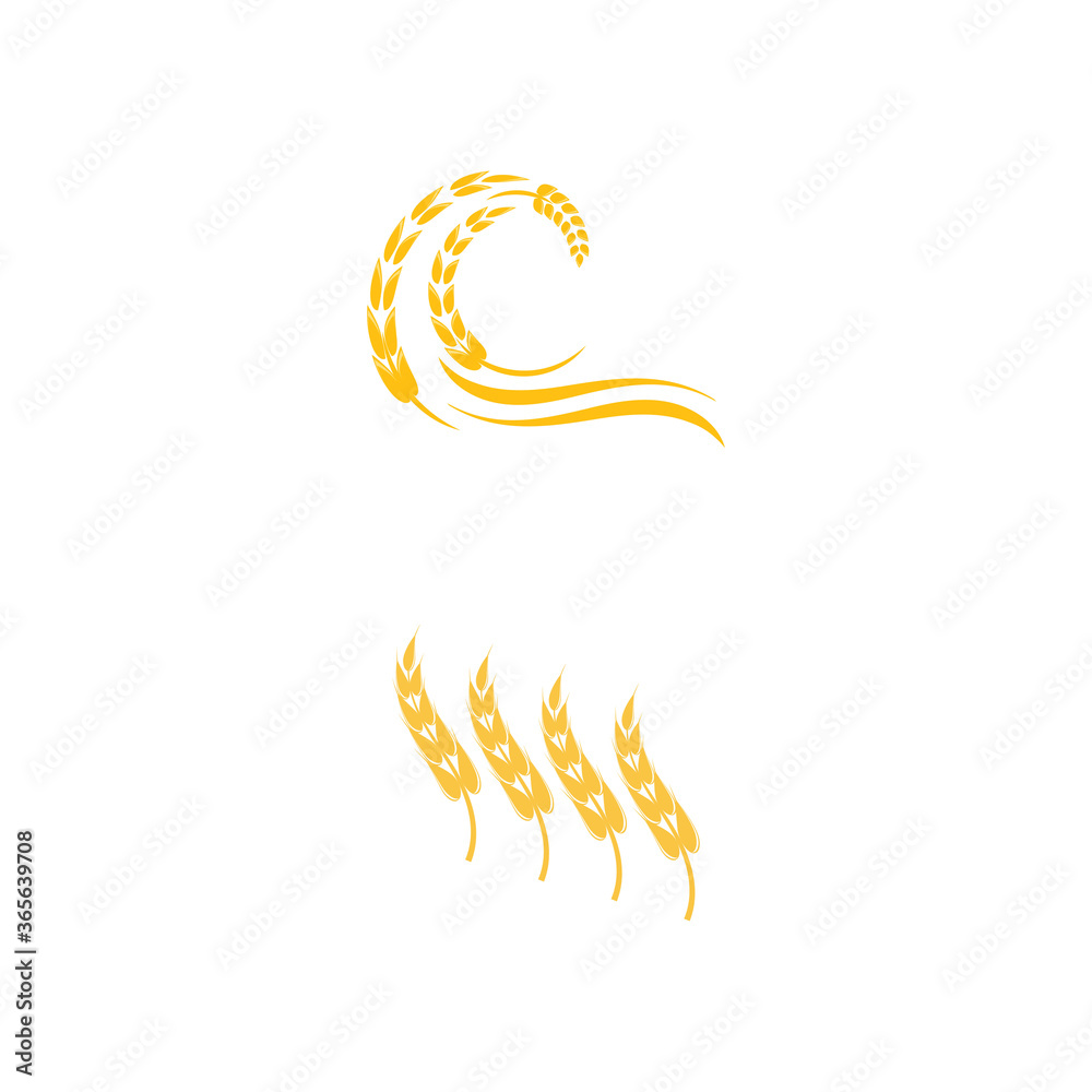 Fototapeta premium Wheat Logo Template vector symbol