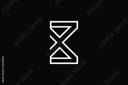 Minimal Innovative Initial XB logo and BX logo. Letter XB BX creative elegant Monogram. Premium Business logo icon. White color on black background photo