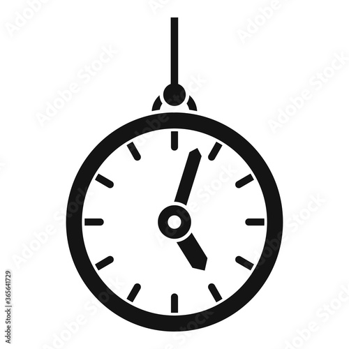 Hypnosis pendulum clock icon. Simple illustration of hypnosis pendulum clock vector icon for web design isolated on white background