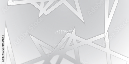Abstract white square triangle web shape with futuristic concept background for presentation design