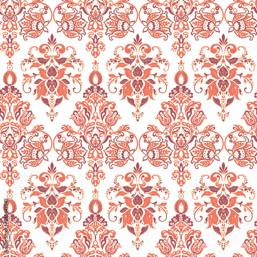 Vector Baroque floral pattern. classic floral ornament