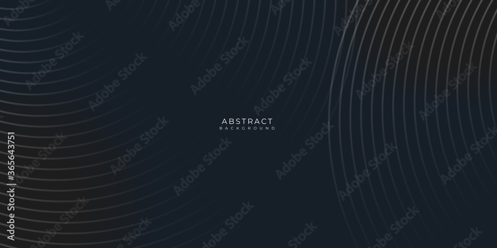 Dark black neutral contour lines stripes circle cruve abstract background for presentation design
