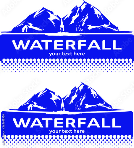 Hight mountains with waterfall and lake