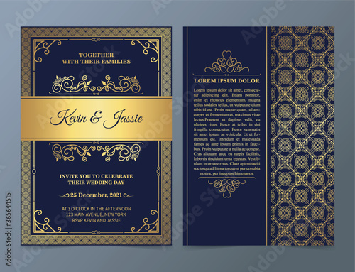 Luxury Invitation card vector design vintage style