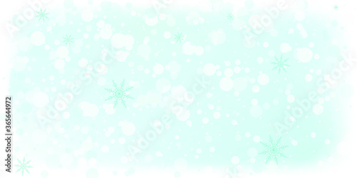 Snowflakes. Snow  snowfall. Falling scattered white snowflakes on a gradient background. Vector