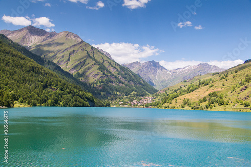 Lago di Pontechianale in the Italian Alps