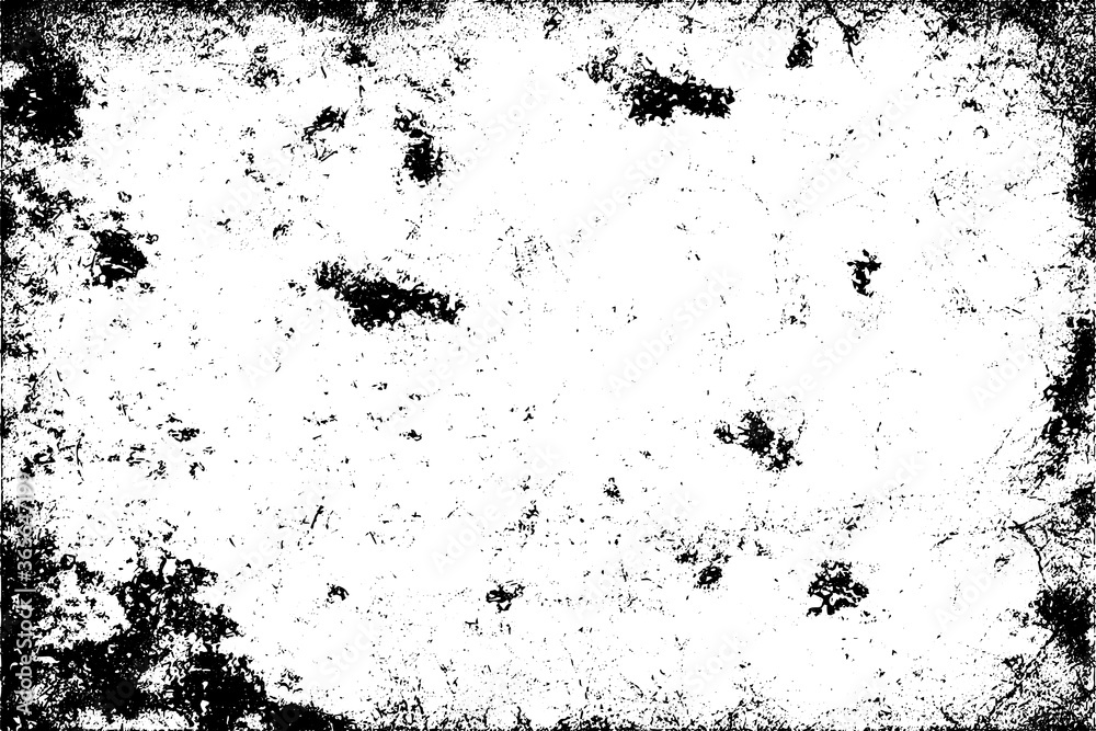 Grunge background black and white. Texture of chips, cracks, scratches, scuffs, dust, dirt. Dark monochrome surface. Old vintage vector pattern. Grunge background black and white. Texture of chips, cracks, scratches, scuffs, dust, dirt. Dark monochrome surface. Old vintage vector pattern.