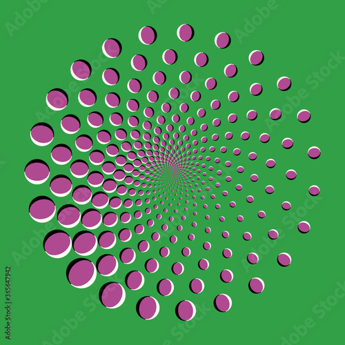 optical illusion design with halftone effect