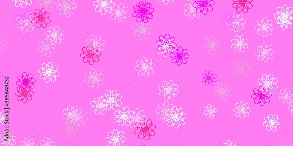 Light Pink vector natural artwork with flowers. Light Pink vector natural artwork with flowers.