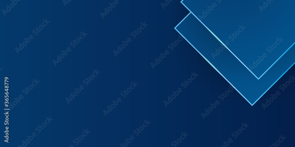 Abstract soft blue modern geometric shape with futuristic concept background. Dark blue background with abstract graphic elements for presentation background design.