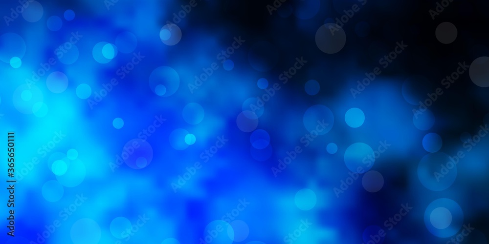 Light BLUE vector template with circles. Abstract colorful disks on simple gradient background. Pattern for websites.