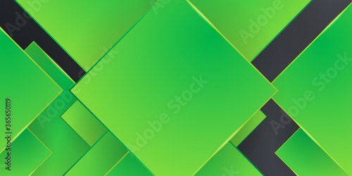 Abstract green light line shadow on black blank space design modern futuristic technology presentation background vector illustration.