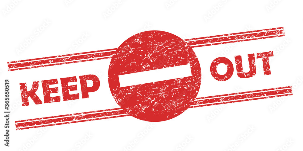 KEEP OUT Red Rubber stop warning sign , Printed Stamp Keep Out Stock ...