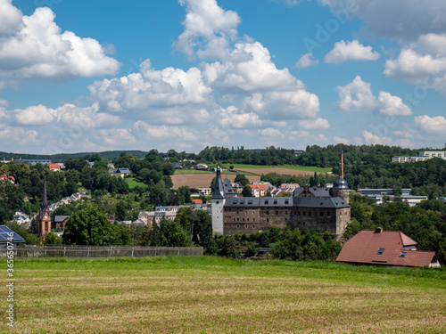 Panorama Burg Mylau in Sachsen photo