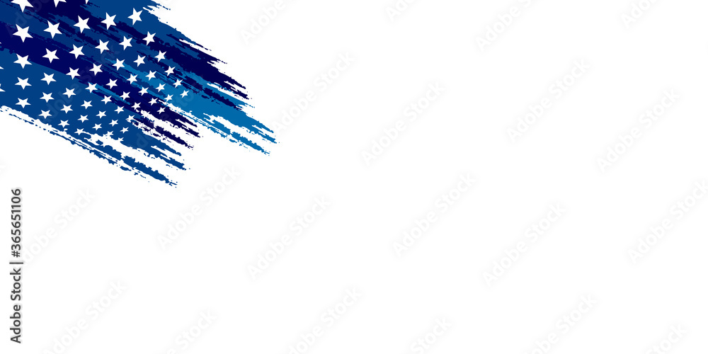 Abstract background dark blue brush flag with modern corporate concept.