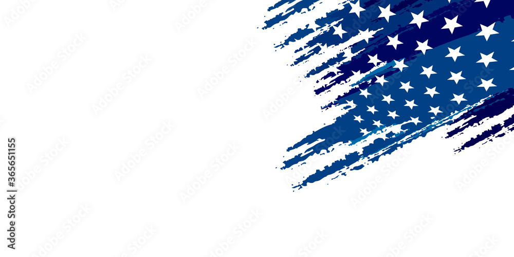 Obraz premium Independence day abstract background with elements of the american flag in red and blue colors