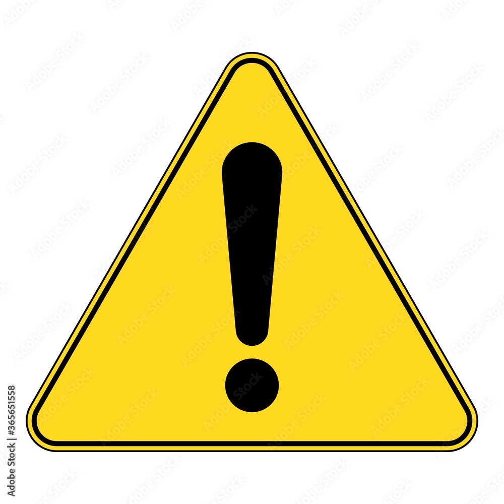 Attention warning caution sign with exclamation mark Attention warning caution sign with exclamation mark