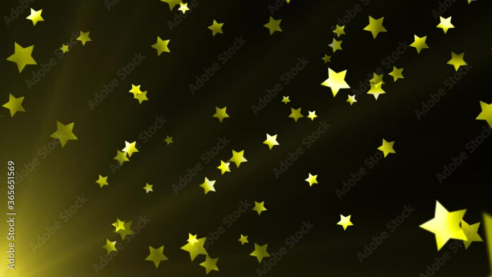 Yellow stars shoot across the screen against a dark background. Yellow stars shoot across the screen against a dark background.