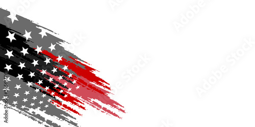 Red black grey gray vector red background with brushes flag