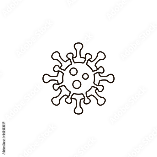 Koronavirus logo vector stroke icon