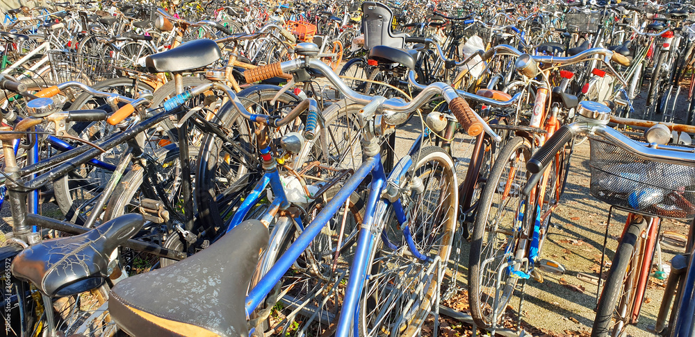 Bicycle Parking. Ferrara is a city of bicycles in Italy. Bicycle Parking. Ferrara is a city of bicycles in Italy.