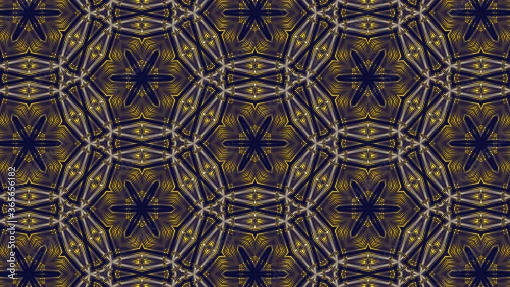 Abstract pattern with golden flowers in the circles. Abstract pattern with golden flowers in the circles.