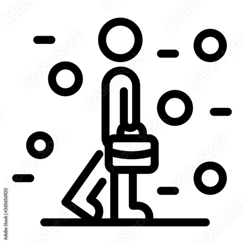 Lost work manager icon. Outline lost work manager vector icon for web design isolated on white background