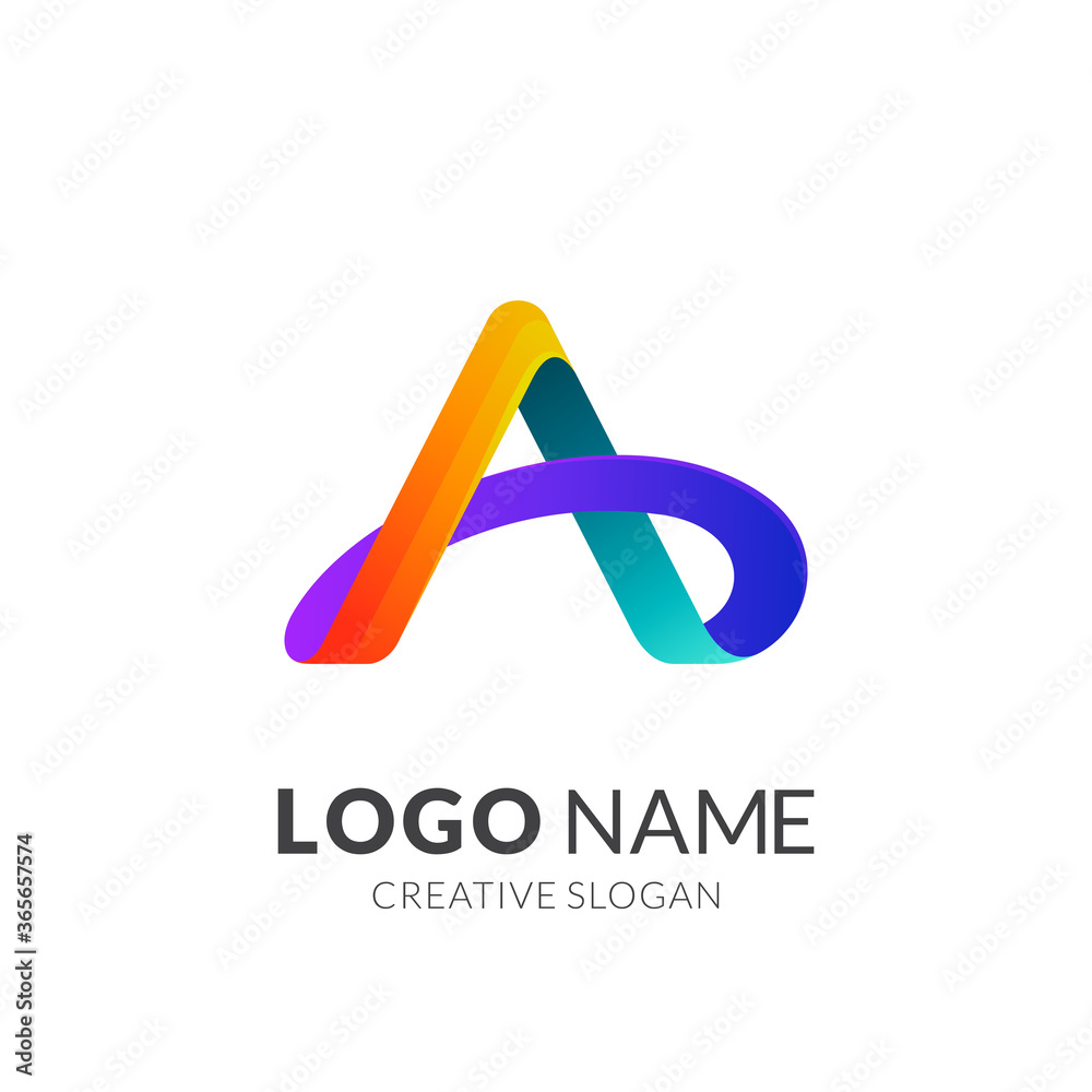 Simple initial letter A logo design, Modern letter mark logotype Simple initial letter A logo design, Modern letter mark logotype
